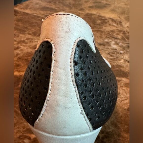 Taryn Rose Leather Heels Napa Mesh Open Toe Spectator US 8 EUR 38.5​ - Picture 8 of 10